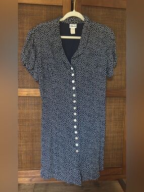 Vintage Styleworks Blue Polka Dot Dress